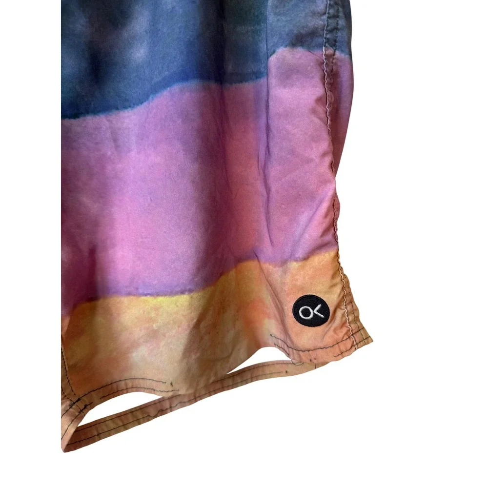 Outerknown Mens Sunset Stripe Board‎ Shorts Size 32 Multicolored Swim Trunks
